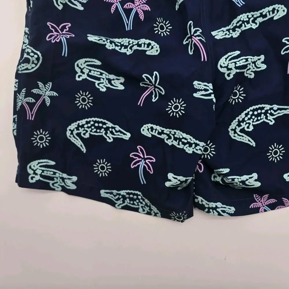 Chubbies Swim Trunks Mens L 7 Inch Neon Glades Alligator Shorts Boxer Liner